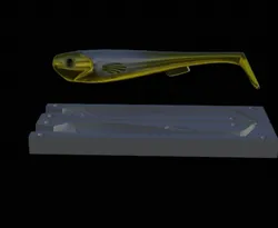 Fishing lure / bait mold golden fish hoof