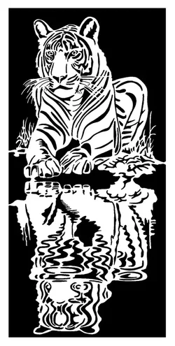 Free Digital Art STL Download - Tiger stencil 7by SMT_M 🦊