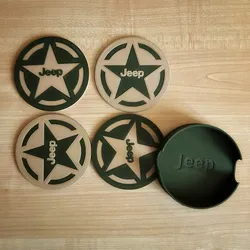 Jeep coaster and holder