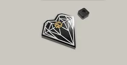 Rammstein diamant magnetic badge/clothing patch