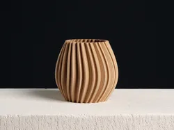 Round Planter Abstract | Vase Mode + Shelled | Slimprint
