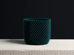 Spiral Cylinder Plant pot, Vase Mode & Shelled