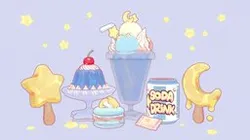 Blue Dessert ~ Soda Set