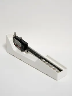 Gridfinity Husky Caliper Holder with Batteries