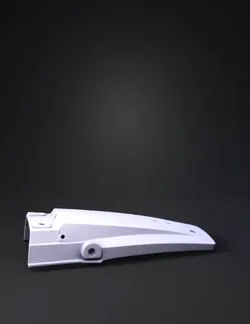 machine cover plate with mounting holes and screws metallic white gra