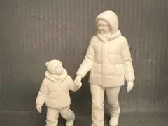 mamá y niño caminan - Modelo de impresión 3D gratuito
