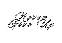 Never Give Up Portachiavi 7,5 mm