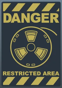 Printing Area Danger Sign