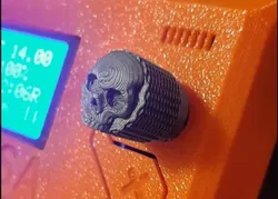 Skull knurled potentiometer knob, 6mm ID
