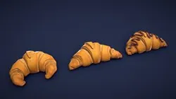 Stylized Croissants - Low Poly