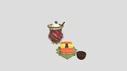 Sushi and Drink Textured