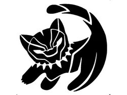 Black Panther stencil 8