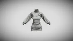 Cozy Dress Idea Low Poly Mesh
