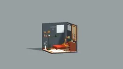 Isometric bed room