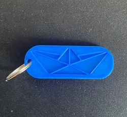 Keychain paper boat