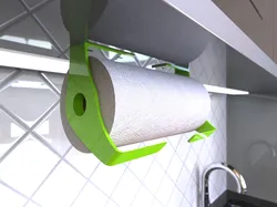 Kitchen paper towel roll holder