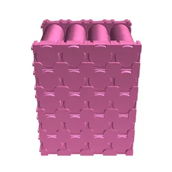 مجاني Tools & Spare Parts STL تنزيل - 18650 4x5 Full  holder - Mr.Aprlia