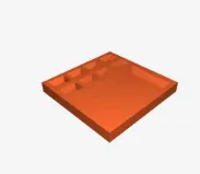 Chip holder with area for screws