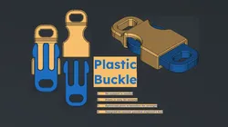 Plastic Buckle (Designed for 3d printing with zero supports)