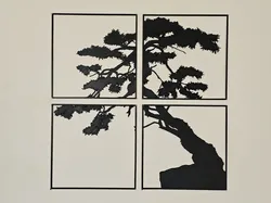 Wandbild Silhuette Bonsai