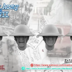 WWII Greek brodee helmet heads