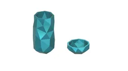Geometric Bowl + Geometric Vase