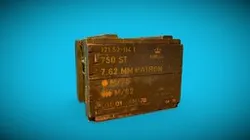 Realistic Wooden Ammo Box