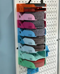 Sanding Disc Storage for Wall Control