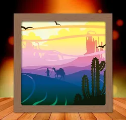 Digital Art STL Download - Desert shadow boxby tecnoculebras