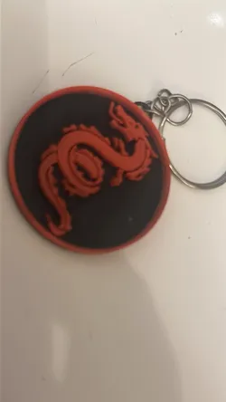 Llavero dragon - Black & Red Dragon KeyChain