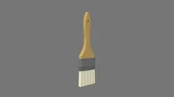 Low Poly Cartoon Paintbrush