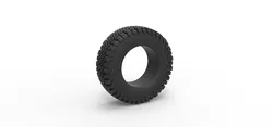Miniature Games & Accessories STL Descărcare - Anvelopă offroad 107 Scară 1:25 - 3DTechDesign