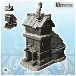 Other STL Descărcare - Atelier medieval cu rezervor anexă mare și țevi de scurgere (22) - Hartolia Miniatures