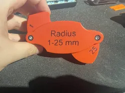 Radius Gauge back plate and accent piece for M3 screws