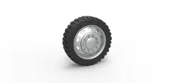 Vehicles & Machinery STL Descărcare - 10 Semi-roată față cu gaură triunghiulară pentru pickup V1 Scară 1:25 - 3DTechDesign