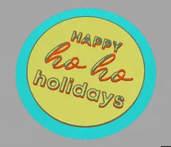 3D Printer Parts STL Download - Happy ho ho holiday cookie cutter by DIMENSION EDITORS