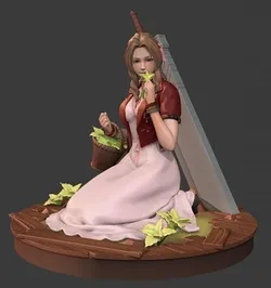 Aerith Ready To Print 3D Print Model in Woman 566287