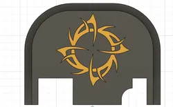 Badges & Coins STL indir - engraved tribal slide plate - N0FR33B33Z