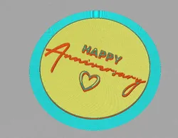 Board Games & Card Games STL Descărcare - happy anniversary, cookie cutter  - DIMENSION EDITORS
