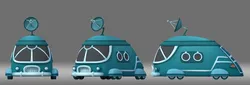 Cartoon car Satellite vehicle
