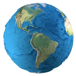 Earth Physical Map Globe