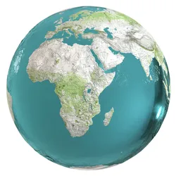 Earth Water 3D Globe Map