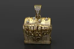 GOLD TRAEGER BOX PENDANT 3D PRINTABLE MODEL 3D Print Model in Pendants 567349