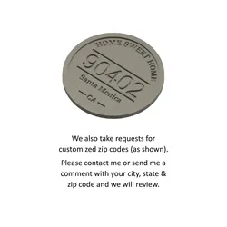 Home Decorations & Ornaments STL Descărcare - 90402 Santa Monica CA Coaster w/Holder (holds 6) - Trash Can Guy