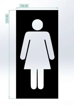 Other STL Descărcare - Bathroom Sign - Roberto Miguel Ayala Chezar