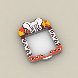 Post-It, Sticky Note Holder elephant savanna - 3MF pre-painted , STL