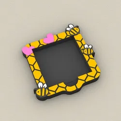 Post-It, Sticky Note Holder honeycomb - 3MF pre-painted , STL