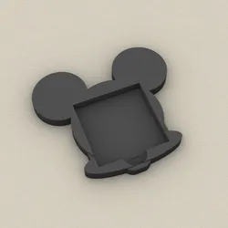 Post-It, Sticky Note Holder mouse head - 3MF pre-painted , STL