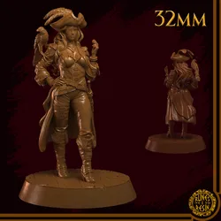 Raven 32mm - Pirate Captain Raven – Captain Pirate – Raven Pirate Captain – Pirate