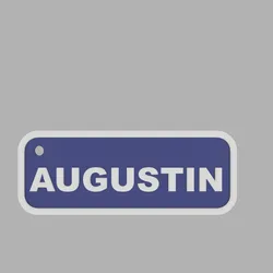 two-tone rectangular key ring - AUGUSTIN
